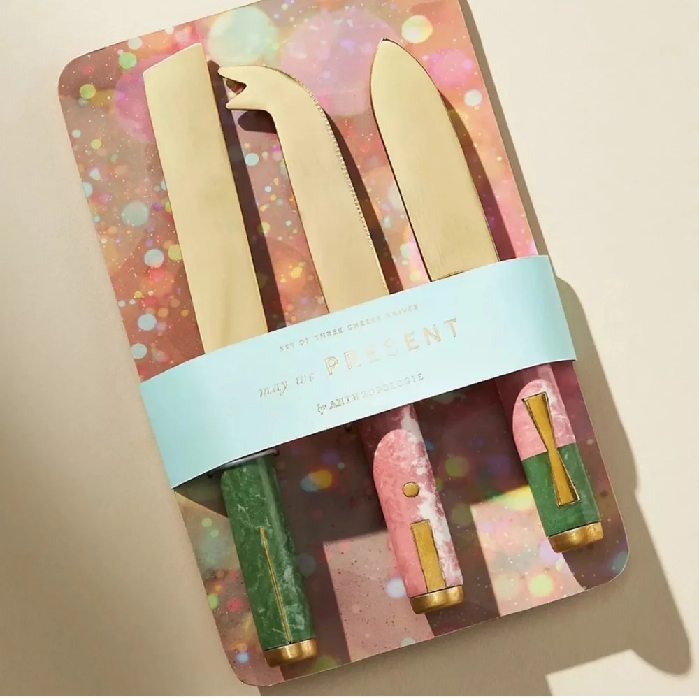 Anthropologie Bergen Cheese Knives, Set of 3